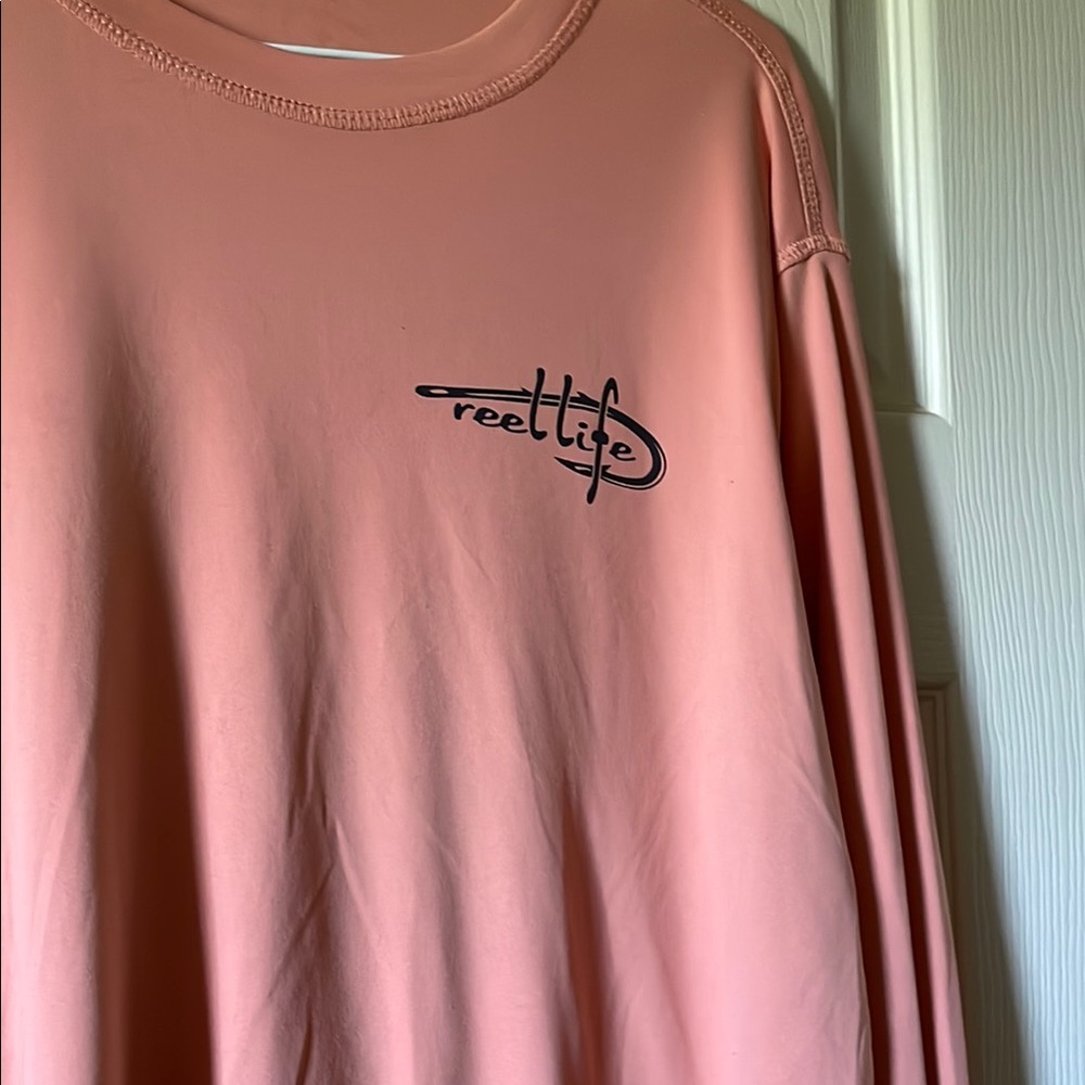 Reel life Long Sleeve Tee with Artistic Script